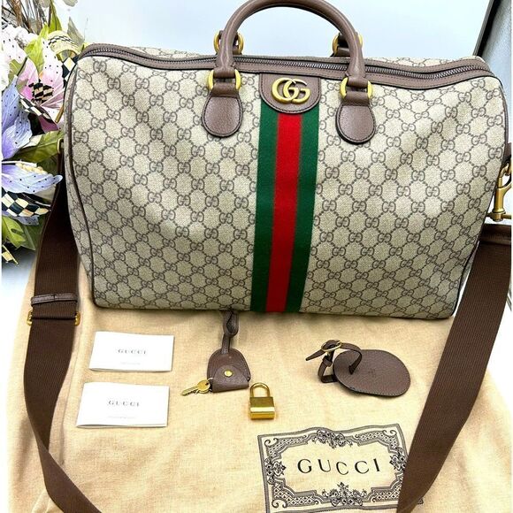 Gucci GG Supreme duffel bag made in Italy NWT - Picture 1 of 10